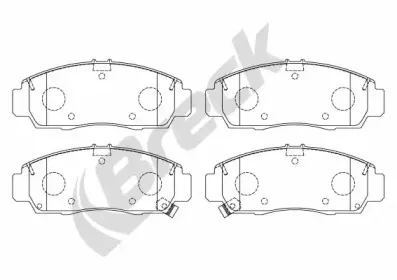 23729 00 701 00 BRECK Комплект тормозных колодок, дисковый тормоз
